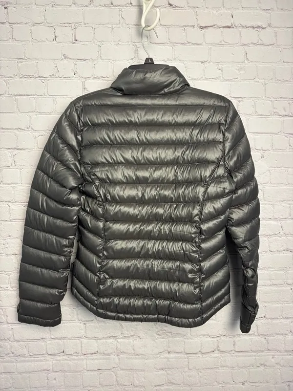 Calvin Klein puffy gray jacket metallic packable puffer coat ladies small - Image 5