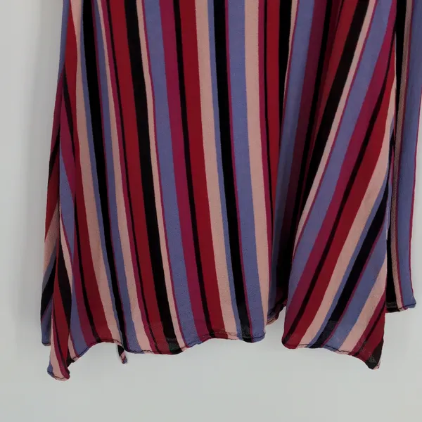 Reformation Anya Women's Wrap Dress Size Extra Small Vertical Stripe Colorful‎ - Image 16