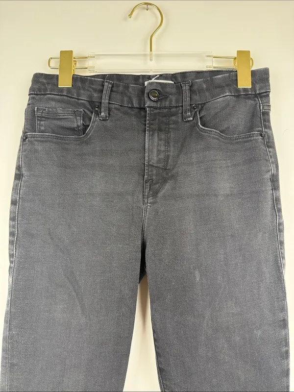 Good American Jeans Skinny Ankle Black Stretch Denim Low Rise Pants 8/29 - Image 2
