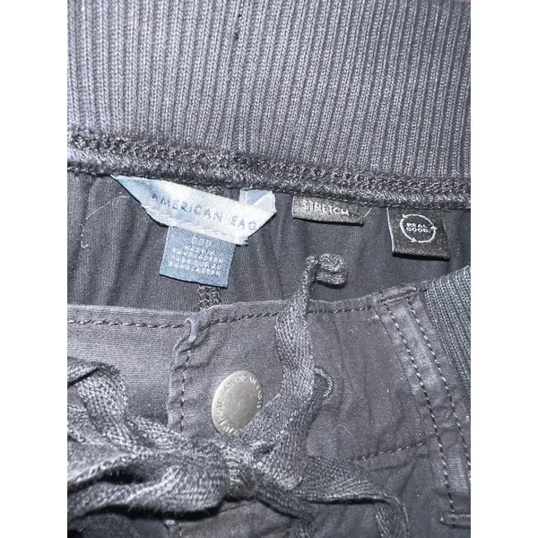 American Eagle Women's Size 000 Mini Cargo Skort Skirt Shorts Black Zipper - Image 9