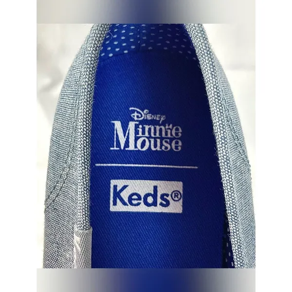 Minnie Mouse Keds Sneakers Blue Chambray Triple Decker Sz 10 Disney Slip-On - Image 4