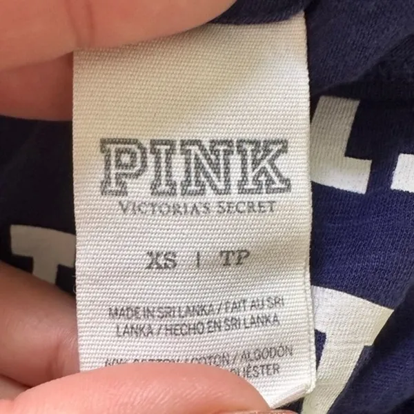 Victoria's Secret PINK Athleisure Catchy Phrase Slogan Classic T-Shirt XS - Image 5