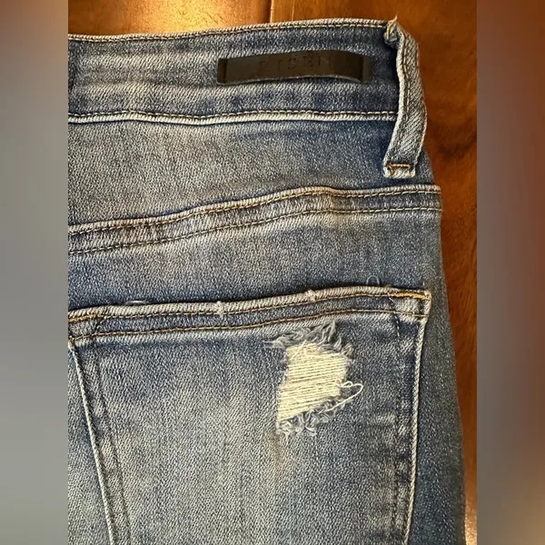 Risen Distressed Straight Leg Jeans - Image 8