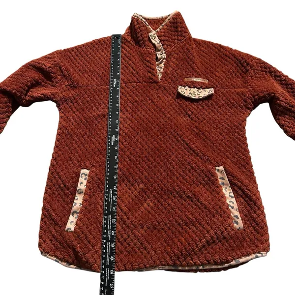 Simply Southern Size Small Simply Soft Auburn Leopard Pullover - Image 8