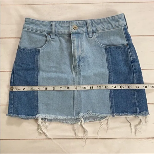 PacSun Patch Work Jean Skirt - Image 5