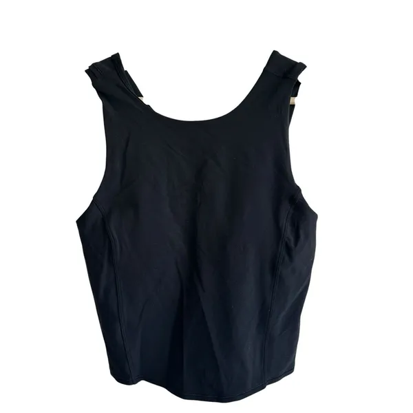 Lululemon Nulu Twist-Back Yoga Tank Top 8 Black Light Support C/D Cups Wisteria - Image 3