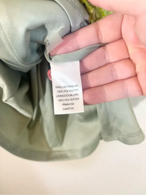 Marc New York Sequin Lime Green Mini Dress Vintage Size 4 - Image 10