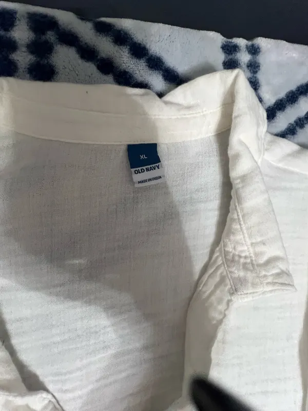 Old Navy Linen Shirt White - Image 3