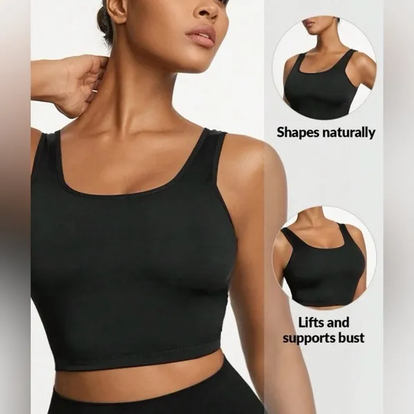 SheIn Womens Shaping Top Medium Black - Image 3