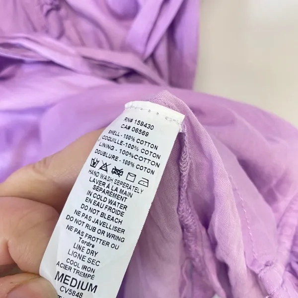 Elan Purple Ruffle Button Down Waist Tie Dress - Image 6