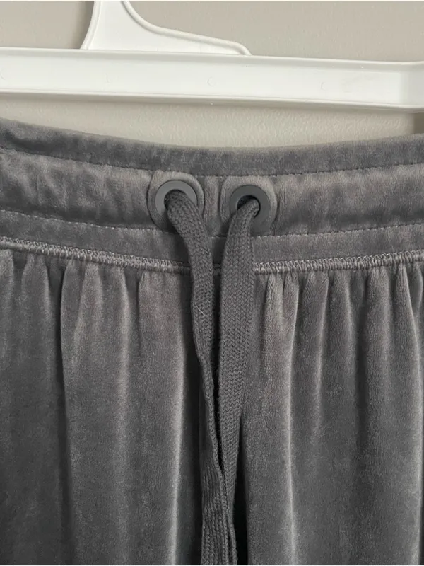 OFFLINE X AERIE | Charcoal Gray Velour Jogger Pants Sz XS - Image 5