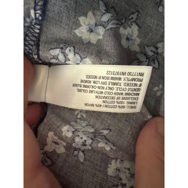Universal Threads NWT Floral Ruffle Maxi Dress M Navy Blue MSRP $38 - Image 6
