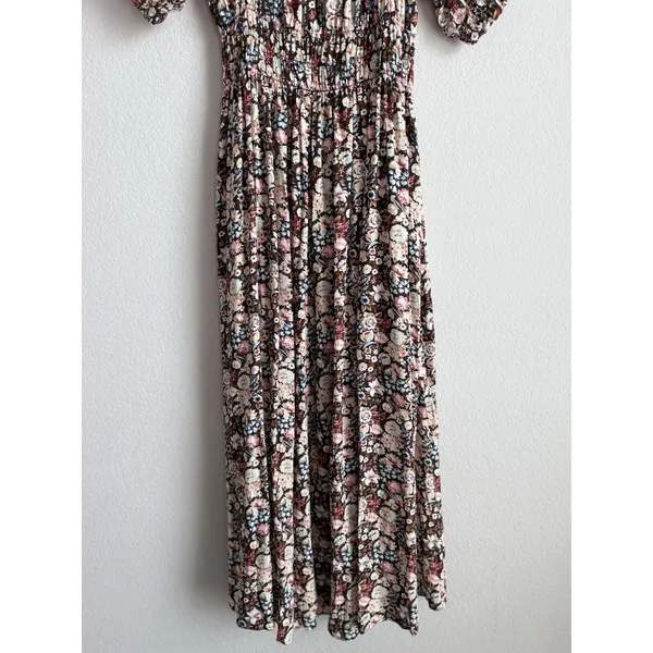 Stockplace The‎ Label Floral Puff Sleeve Midi Dress Women's Small Cottagecore - Image 4