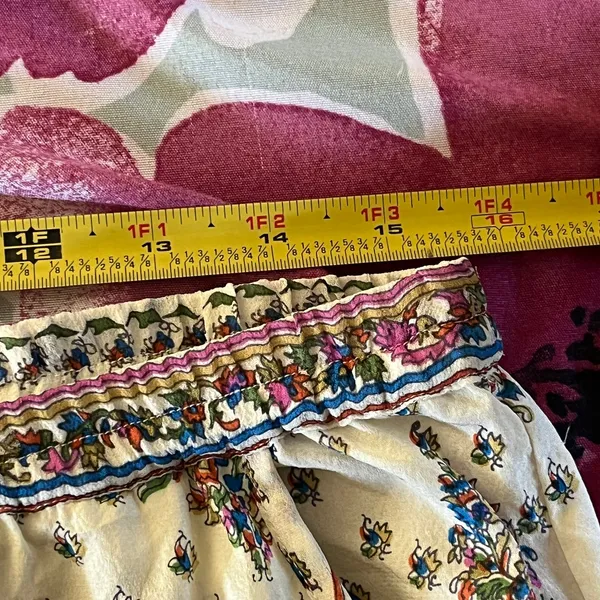 Calypso St Barth Silk Drawstring Beach Pants Boho Resort Women Floral Medium - Image 6