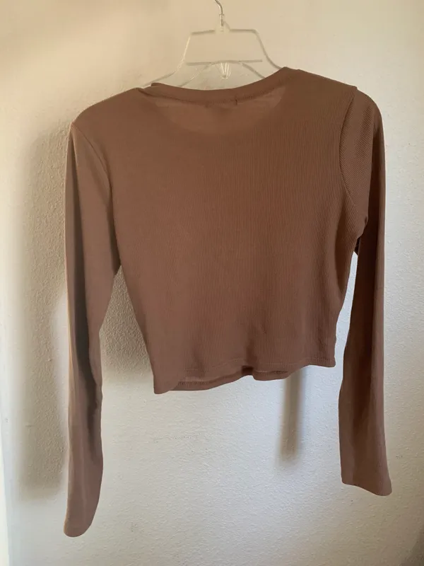 Bozzolo Crop Long Sleeve Top - Image 2