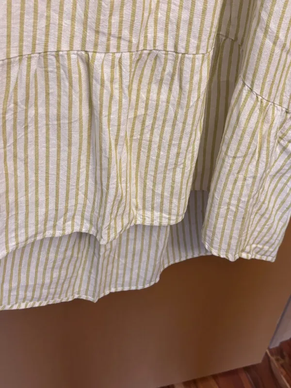 Sonoma Cotton Linen Blend Summer Dress Striped Adjustable Strap - Image 3