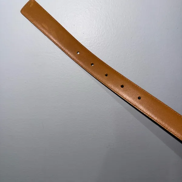 NWOT LRL Lauren‎ Ralph Lauren Tan Nude Italian Leather Belt L 39” - Image 8