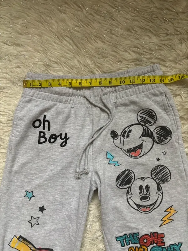 Disney Mickey Mouse Gray Women’s Embroidered Graphic Joggers Size XS(0/2) - Image 3