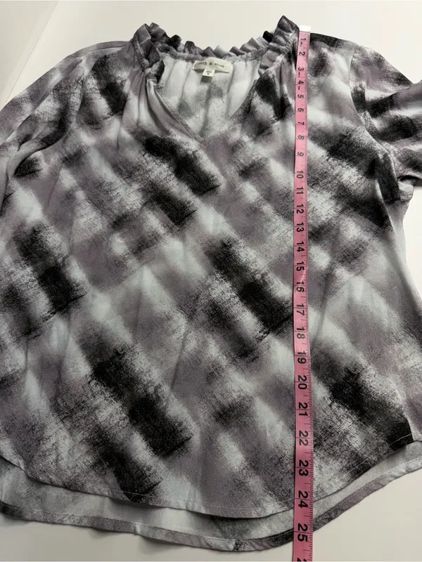 Cloth & Stone blouse abstract elevated basic top some sparkle medium fall - Image 7