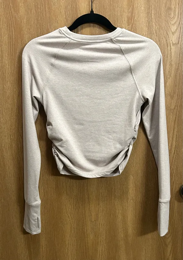 Aerie OFFLINE Ruched Cropped Long Sleeve with Thumbholes - Image 5