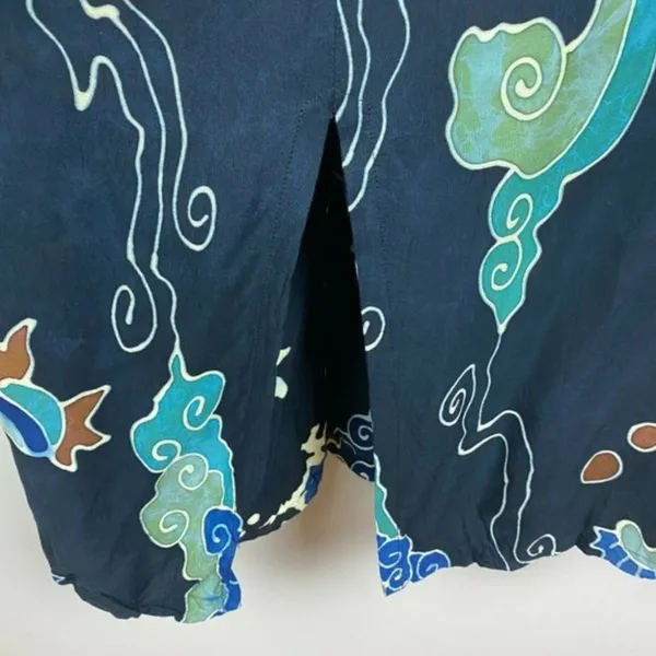 Serendipity 2-Piece Set S Maxi Faux Wrap Skirt Tank Top‎ Boho Navy Island Chic - Image 6