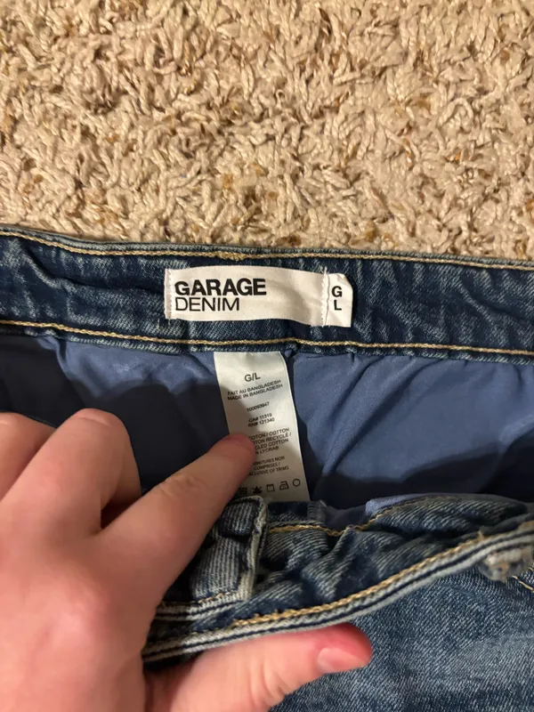 Garage Denim Micro Skort  In pixie blue  - Image 5