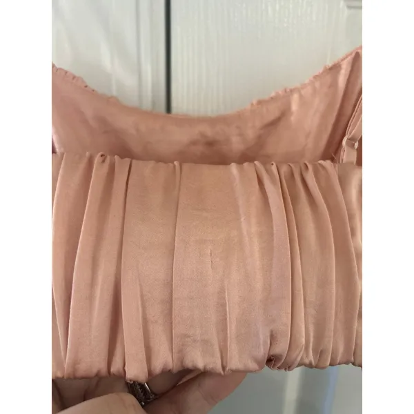 Wilfred Sonnet Blush Pink Satin Cropped Camisole Bralette - Image 4