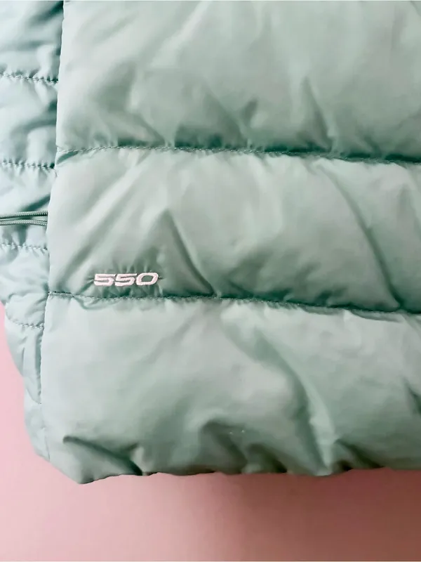 The North Face Womens Aconcagua 550 Down Vest Teal Size Large - Image 3