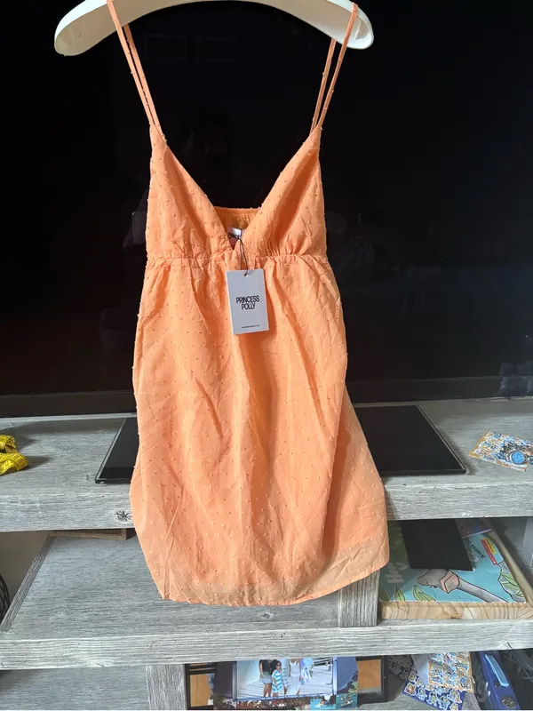 Princess Polly Orange Tie-Back Mini Dress - Image 4