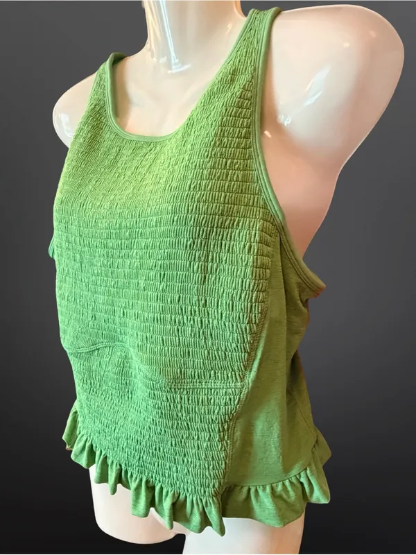 Free People Fp Movement Smockin’ Hot Green Crop Top Xl 💚 - Image 8