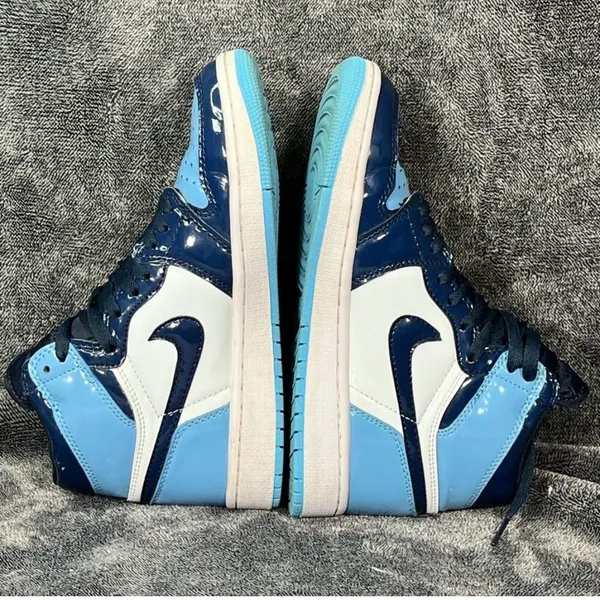 Nike Air Jordan 1 Retro High OG UNC Patent Blue Chill CD0461-401 Youth 6.5Y (Women 8) - Image 6