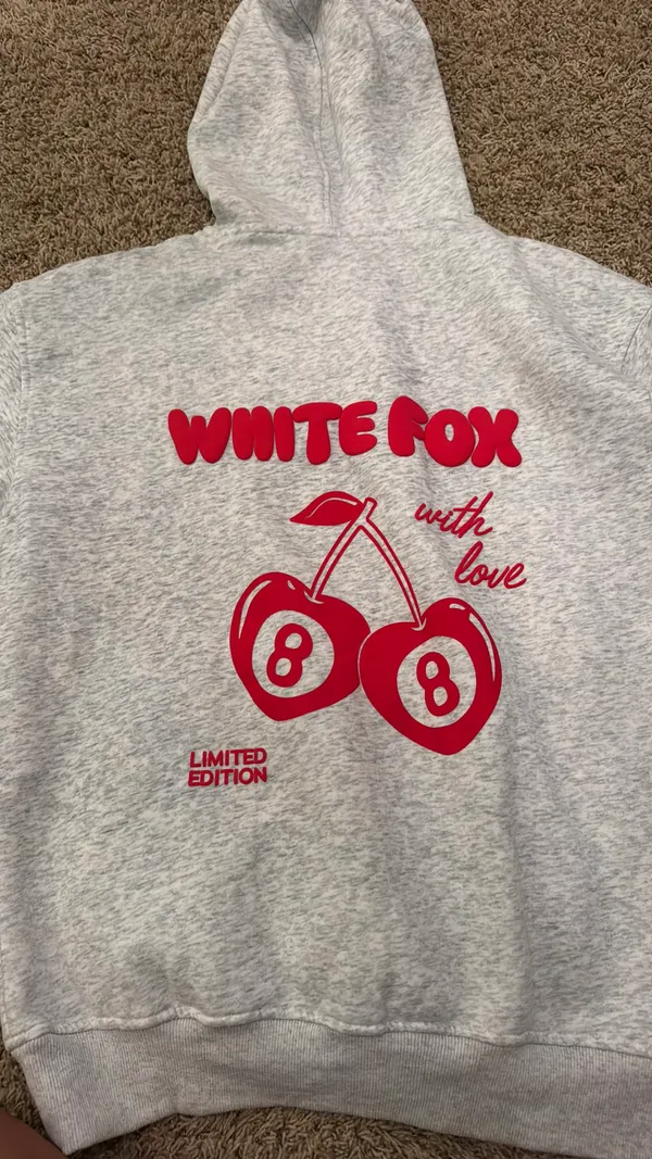 White Fox Boutique Cherry Hoodie XS/S - Image 7