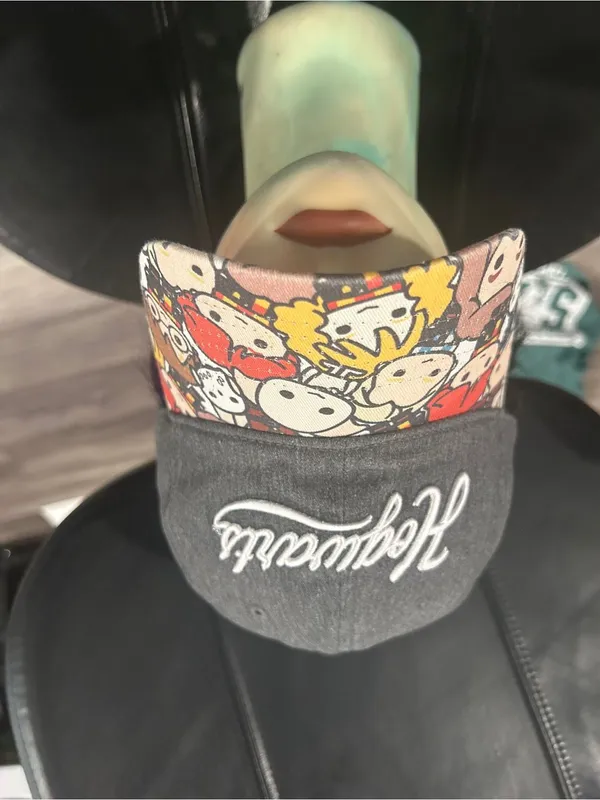 Gray Hogwarts Baseball Cap with Colorful Character-Print Brim - Image 2