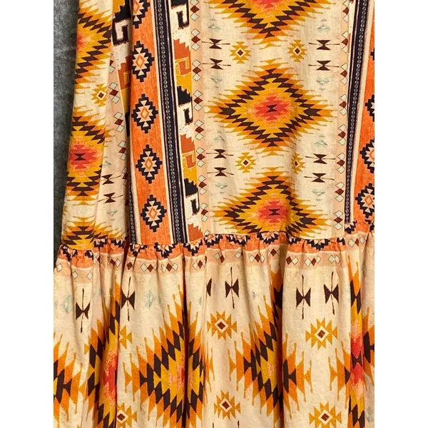 Never Fully Dressed Aztec Tribal Print Maxi Dress Boho Festival UK 12 / US 10 - Image 11