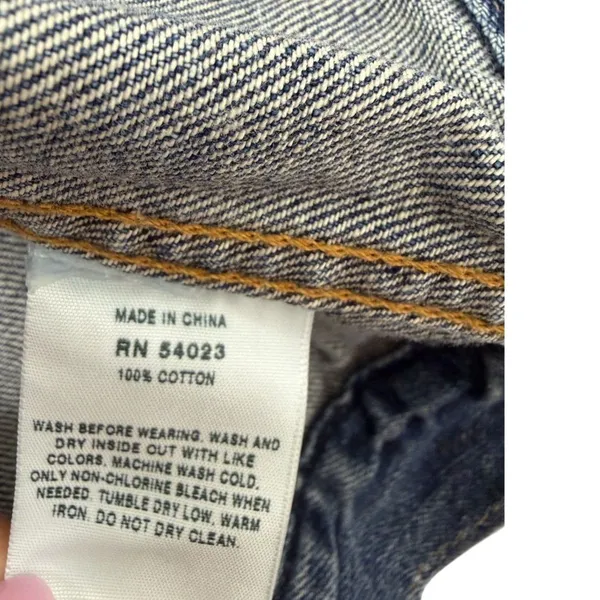 Gap 1969 Women S Blue Denim Jacket Side Stripe 100% Cotton Trucker Jean - Image 8
