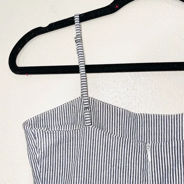 Karla Blue & White Seersucker Striped Mini Dress - Image 7