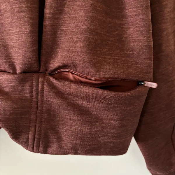 ATHLETA Altitude Polartec Half Zip‎ Sweatshirt Rust Size S Small - Image 11