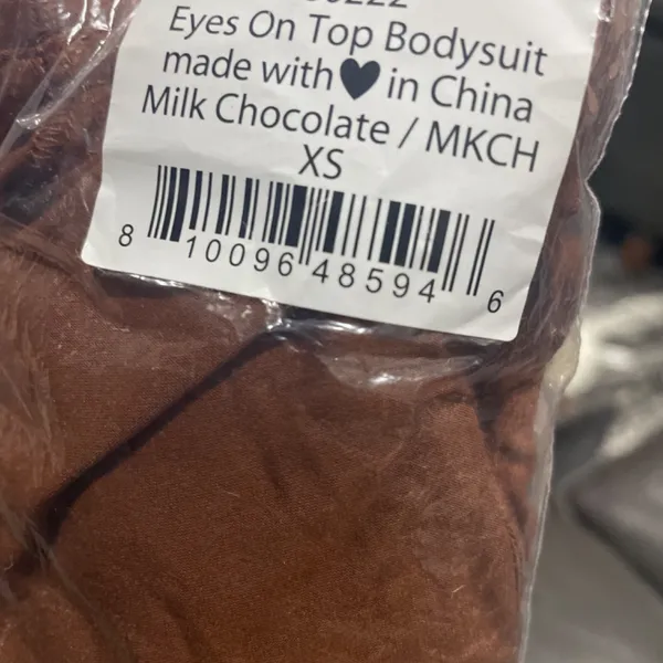 NWT We are HAH x‎ Free People Women's Bodysuit M Brown V-Neck Tank Top - Image 5