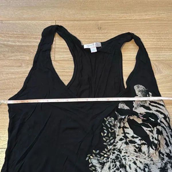 Romeo and Juliet Couture Black Flowy Tank‎ Top Size Large - Image 5