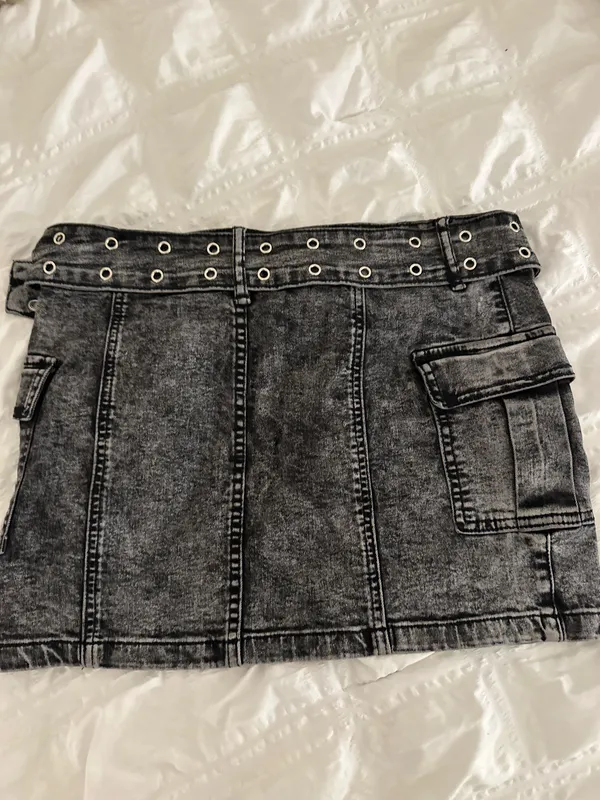 Windsor Jean Skirt with Belt - Image 2