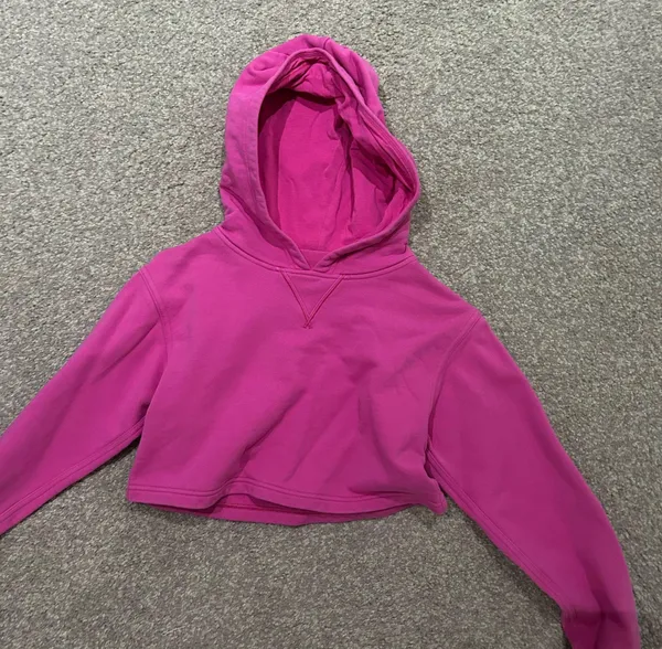 Lululemon Cropped Pink Hoodie - Image 2