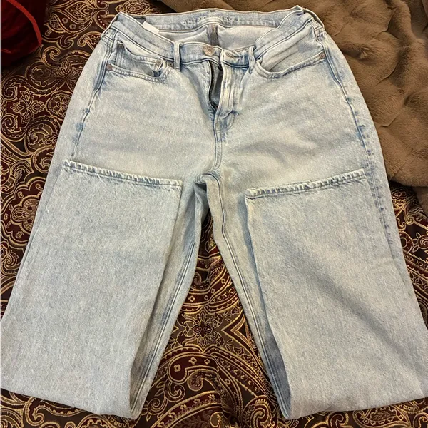 Light Blue Denim American Eagle 90’s Straight Jeans… - Image 3