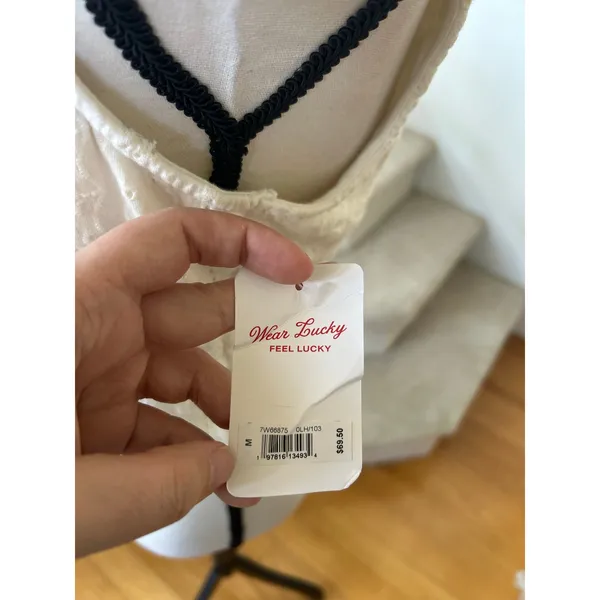 NWT Lucky Brand Cream White Eyelet Hook Closure Sleeveless Corset - Image 4