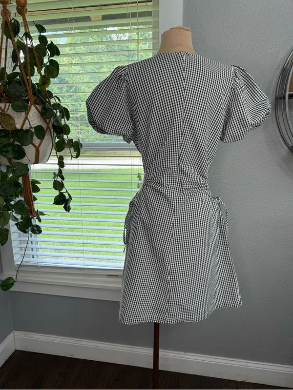 Oak + Fort Gingham Mini Dress with Side Cutouts - Image 5
