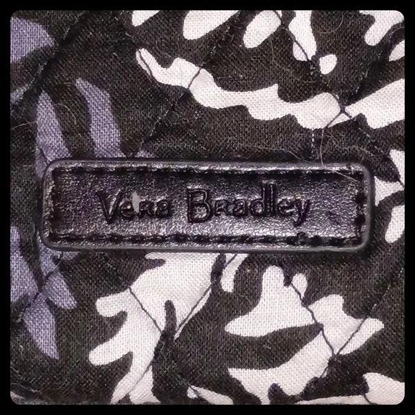 Vera Bradley Diaper Bag Women Large Black White Paisley Quilted Tote - Image 6