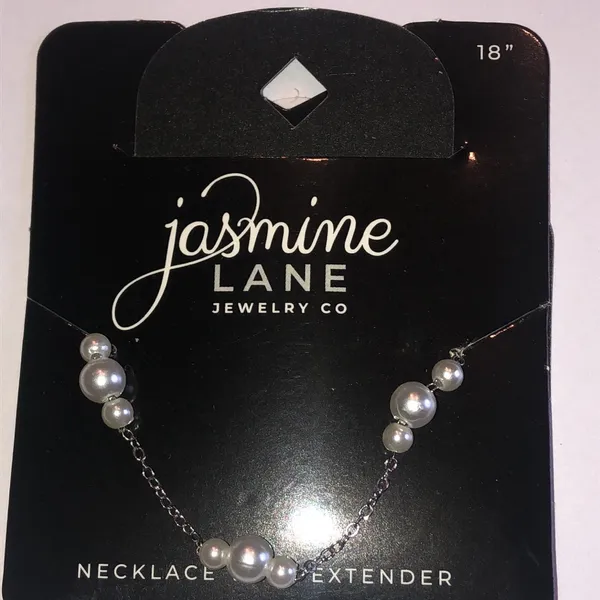 Jasmine Lane Silver Tone Dainty Boho Faux Pearl Necklace - Image 3