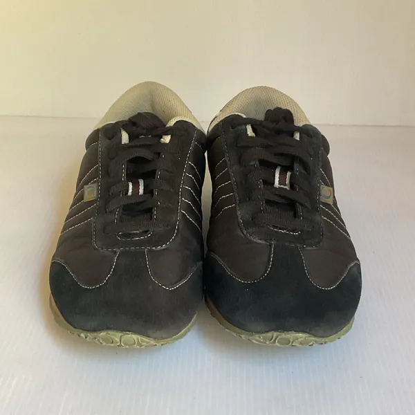 Vintage Coach Sneakers Nikki Black Suede Nylon Women’s 7 Retro 2000s Y2K - Image 5