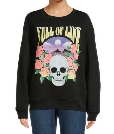 Full of Life “skull” Graphic Fleece Sweatshirt - Image 3