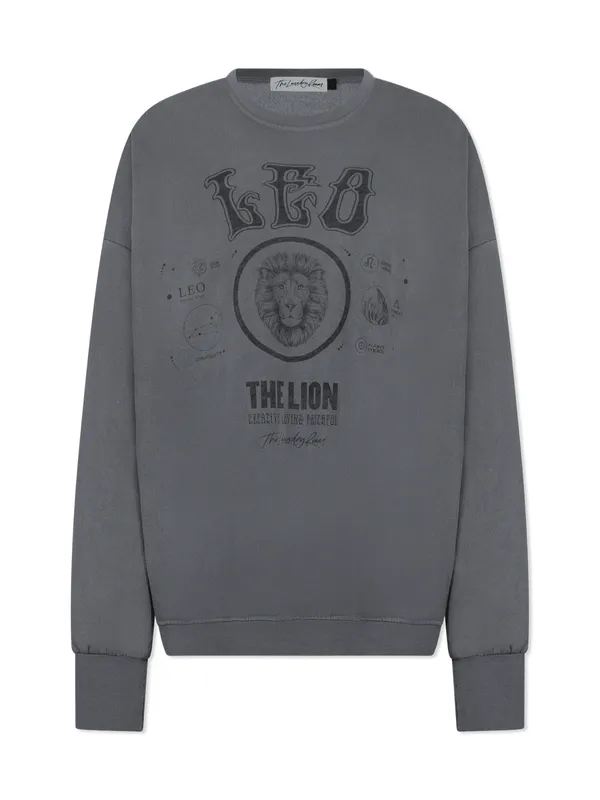 The Laundry Room Leo Zodiac Oversized Pullover Sweatshirt Jumper - Image 2