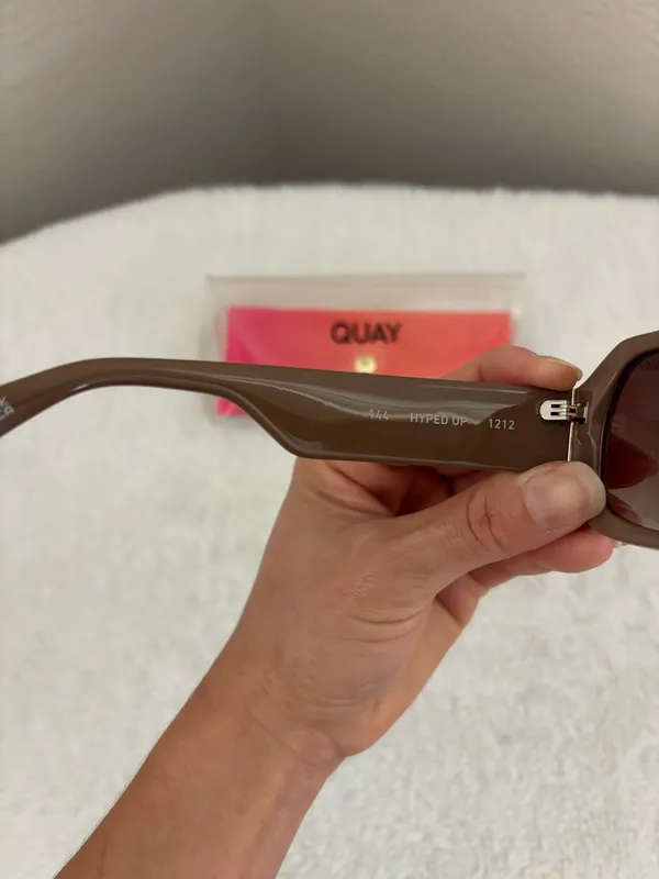 QUAY Australia HYPED UP Brown Sunglasses - Image 7